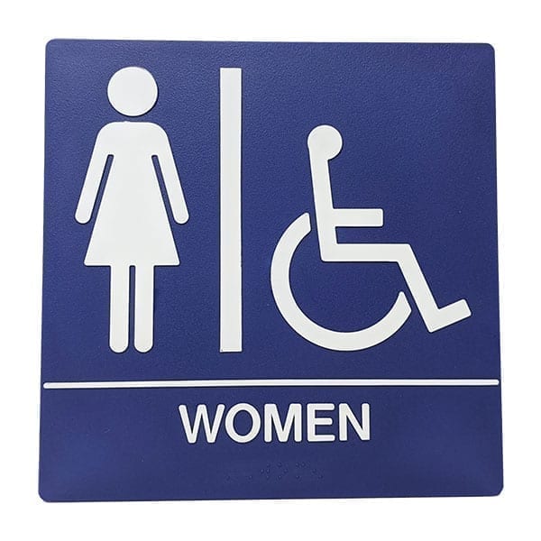 Hs69w Ada Womens Restroom Sign W Braille 8 X 8